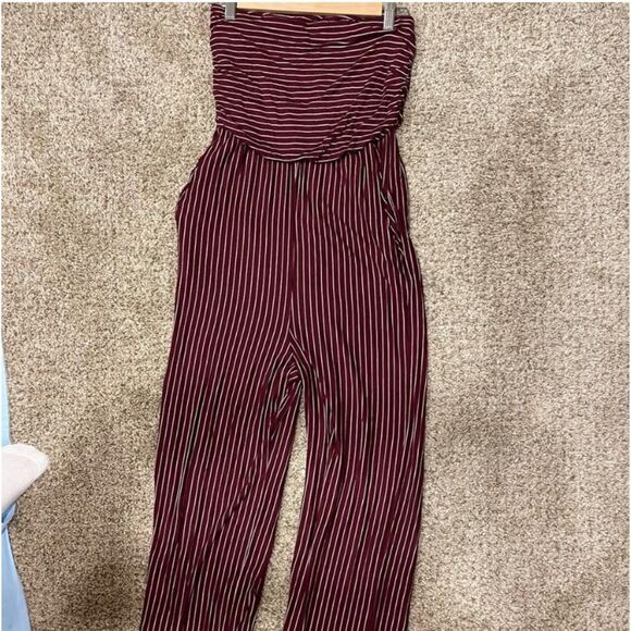 Altar'd State Small Boho Strapless Striped Jumpsuit - Picture 2 of 16